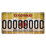 Colorado Denver Firefighter Cut License Plate Strips (Set of 8) 0