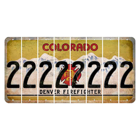 Colorado Denver Firefighter Cut License Plate Strips (Set of 8) 2