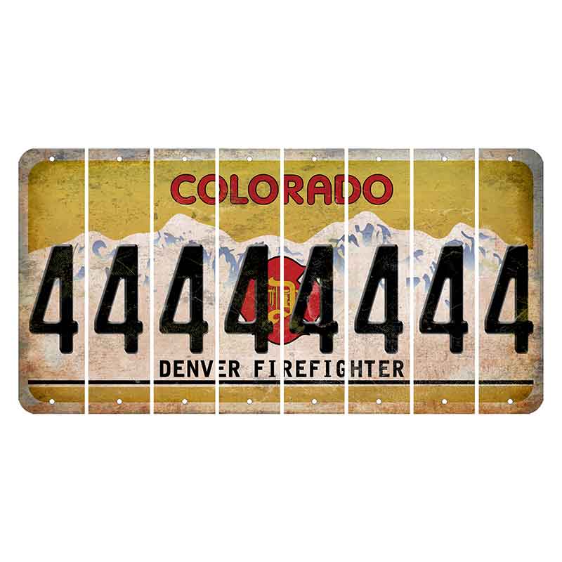 Colorado Denver Firefighter Cut License Plate Strips (Set of 8) 4