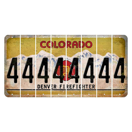 Colorado Denver Firefighter Cut License Plate Strips (Set of 8) 4