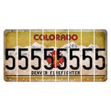 Colorado Denver Firefighter Cut License Plate Strips (Set of 8) 5
