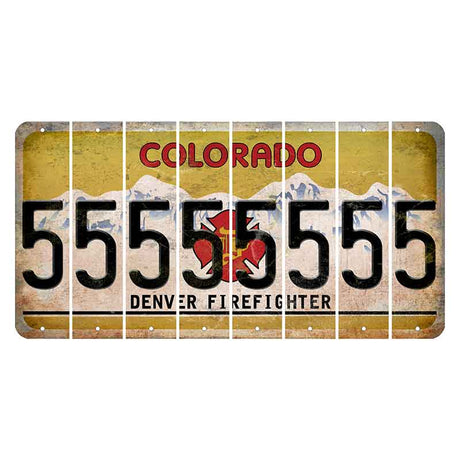 Colorado Denver Firefighter Cut License Plate Strips (Set of 8) 5
