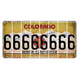 Colorado Denver Firefighter Cut License Plate Strips (Set of 8) 6