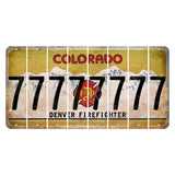 Colorado Denver Firefighter Cut License Plate Strips (Set of 8) 7