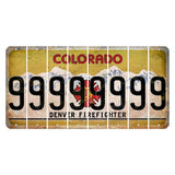 Colorado Denver Firefighter Cut License Plate Strips (Set of 8) 9