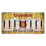 Colorado Denver Firefighter Cut License Plate Strips (Set of 8) Exclamation Point