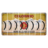 Colorado Denver Firefighter Cut License Plate Strips (Set of 8) Parenthesis - Right