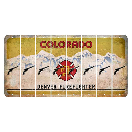 Colorado Denver Firefighter Cut License Plate Strips (Set of 8) Revolver