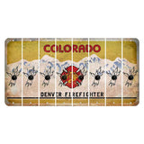 Colorado Denver Firefighter Cut License Plate Strips (Set of 8) Bowling