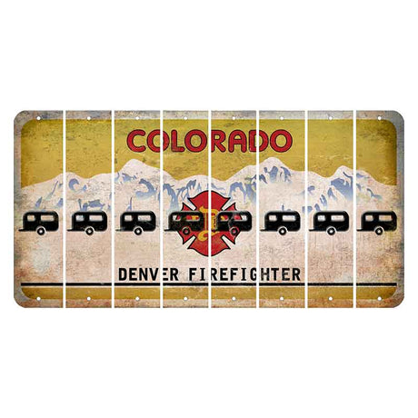 Colorado Denver Firefighter Cut License Plate Strips (Set of 8) Trailer