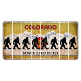 Colorado Denver Firefighter Cut License Plate Strips (Set of 8) Bigfoot