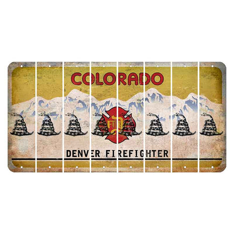 Colorado Denver Firefighter Cut License Plate Strips (Set of 8) Gadsden