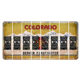 Colorado Denver Firefighter Cut License Plate Strips (Set of 8) Tiki
