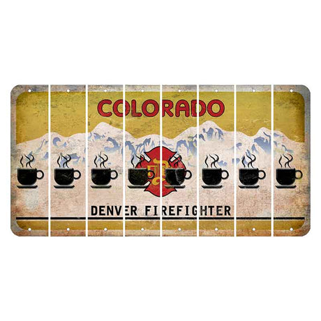 Colorado Denver Firefighter Cut License Plate Strips (Set of 8) Coffee Mug