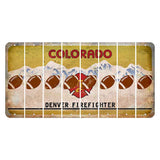 Colorado Denver Firefighter Cut License Plate Strips (Set of 8) Football
