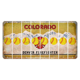 Colorado Denver Firefighter Cut License Plate Strips (Set of 8) Softball
