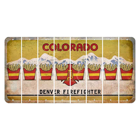 Colorado Denver Firefighter Cut License Plate Strips (Set of 8) French Fries