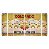 Colorado Denver Firefighter Cut License Plate Strips (Set of 8) School Bus