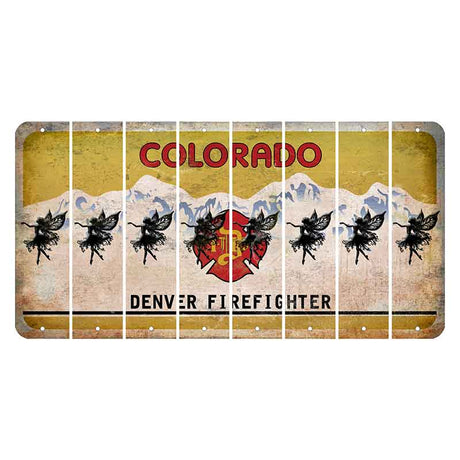 Colorado Denver Firefighter Cut License Plate Strips (Set of 8) Fairy