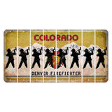 Colorado Denver Firefighter Cut License Plate Strips (Set of 8) Fireman with Axe