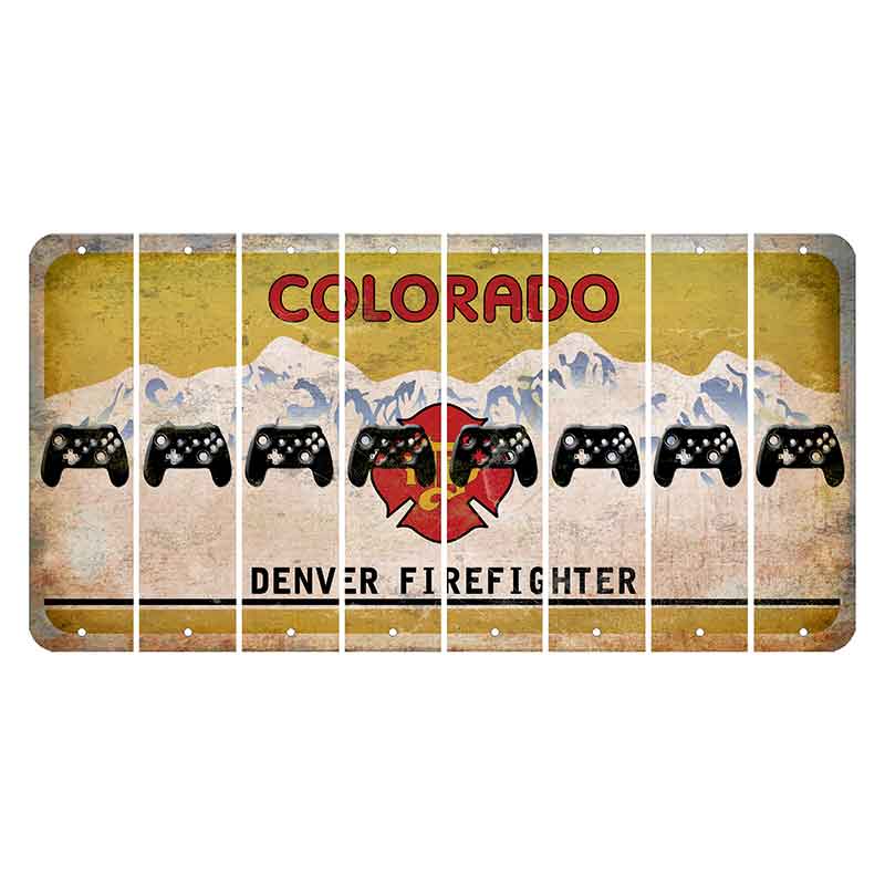 Colorado Denver Firefighter Cut License Plate Strips (Set of 8) X Controller