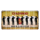 Colorado Denver Firefighter Cut License Plate Strips (Set of 8) Police Officer