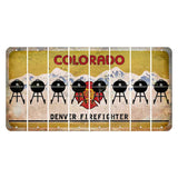 Colorado Denver Firefighter Cut License Plate Strips (Set of 8) Grill