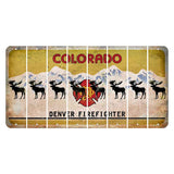 Colorado Denver Firefighter Cut License Plate Strips (Set of 8) Moose