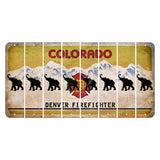 Colorado Denver Firefighter Cut License Plate Strips (Set of 8) Elephant