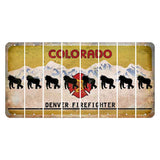 Colorado Denver Firefighter Cut License Plate Strips (Set of 8) Gorilla