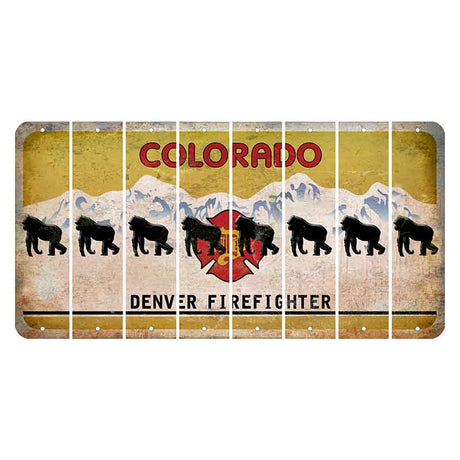Colorado Denver Firefighter Cut License Plate Strips (Set of 8) Gorilla