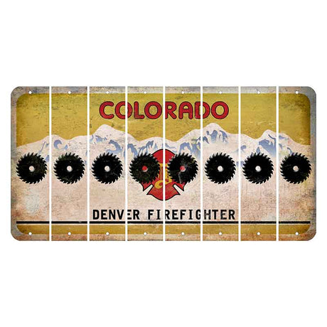Colorado Denver Firefighter Cut License Plate Strips (Set of 8) Saw Blade
