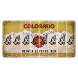 Colorado Denver Firefighter Cut License Plate Strips (Set of 8) Praying Hands