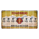 Colorado Denver Firefighter Cut License Plate Strips (Set of 8) Zodiac Sign - Virgo