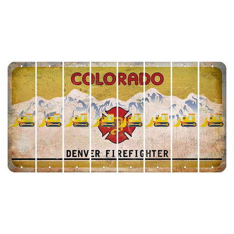 Colorado Denver Firefighter Cut License Plate Strips (Set of 8) Dozer