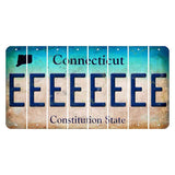 Connecticut Constitution State Cut License Plate Strips (Set of 8) E