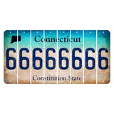 Connecticut Constitution State Cut License Plate Strips (Set of 8) 6
