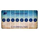 Connecticut Constitution State Cut License Plate Strips (Set of 8) Saw Blade