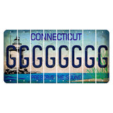 Connecticut Preserve the Sound Cut License Plate Strips (Set of 8) G