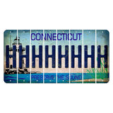 Connecticut Preserve the Sound Cut License Plate Strips (Set of 8) H