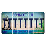 Connecticut Preserve the Sound Cut License Plate Strips (Set of 8) T
