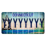 Connecticut Preserve the Sound Cut License Plate Strips (Set of 8) Y