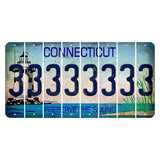 Connecticut Preserve the Sound Cut License Plate Strips (Set of 8) 3