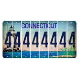 Connecticut Preserve the Sound Cut License Plate Strips (Set of 8) 4