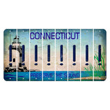 Connecticut Preserve the Sound Cut License Plate Strips (Set of 8) Exclamation Point