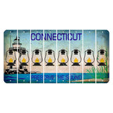 Connecticut Preserve the Sound Cut License Plate Strips (Set of 8) Lantern