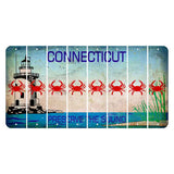 Connecticut Preserve the Sound Cut License Plate Strips (Set of 8) Crab