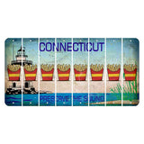 Connecticut Preserve the Sound Cut License Plate Strips (Set of 8) French Fries