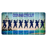Connecticut Preserve the Sound Cut License Plate Strips (Set of 8) Fireman with Axe