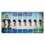 Connecticut Preserve the Sound Cut License Plate Strips (Set of 8) Mermaid